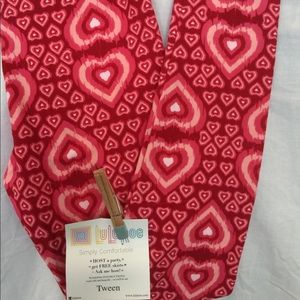 LuLaRoe Valentine leggings - Tween